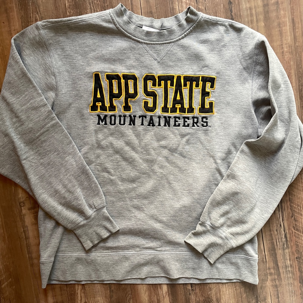 Men’s Medium App State Gray Crewneck